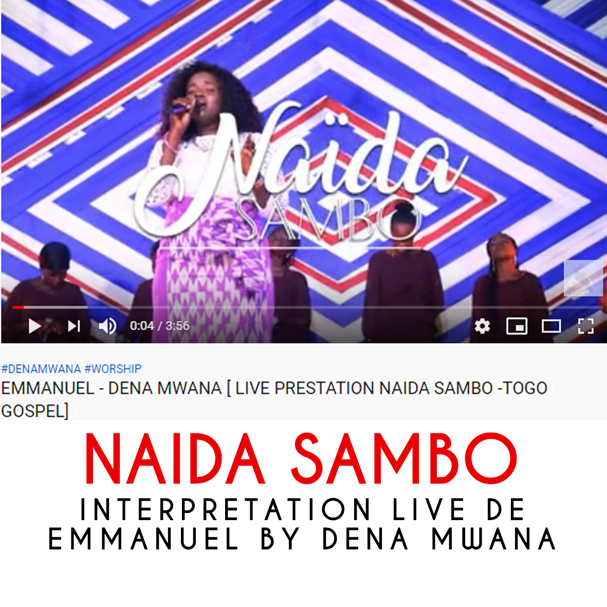 Video: INTERPRETATION LIVE DE EMMANUEL BY DENA MWANA PAR NAIDA SAMBO